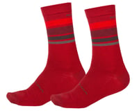 Endura BaaBaa Merino Stripe Sock (Red)